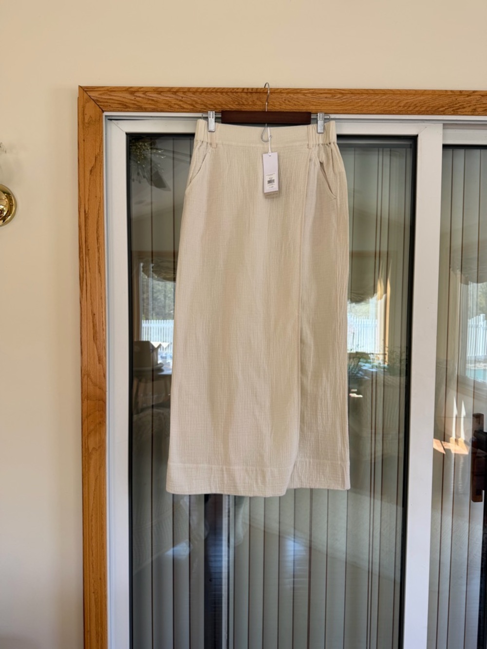 NWT The White Company Textured Gauze Midi Skirt